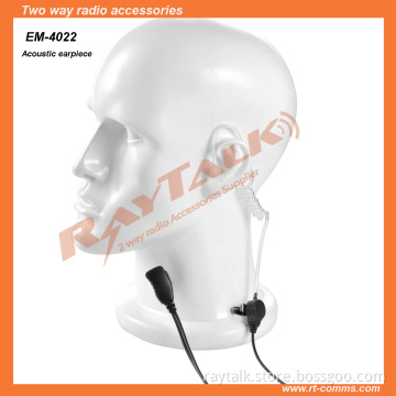 Acoustic Tube Earpiece for Two Way Radio With Small Lapel PTT (EM-4022)